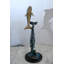Statue de deux dauphins en bronze 10 po x 9 po x H 24 po