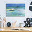  Art mural en verre acrylique, 16 po x 12 po «Water Bateau» par Curt Crain