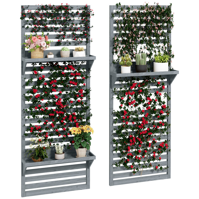 Pikulova Plant Stand - Set of 2, Grey