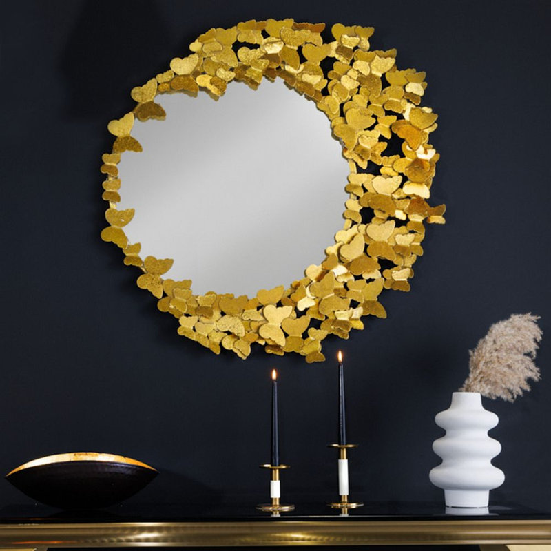 Aureo Metal Circle Wall Mirror