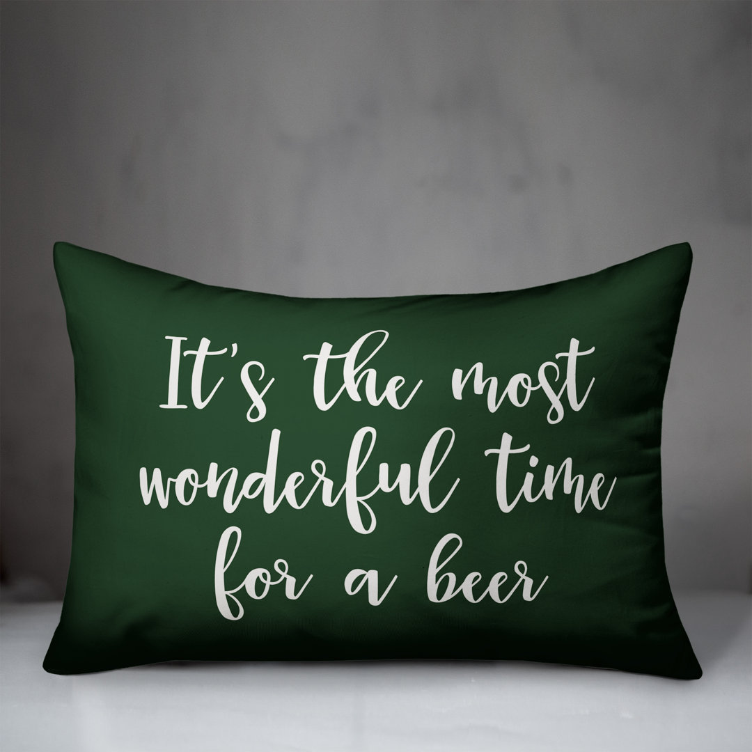 it's the Most Wonderful Time for a Beer Lumbar Pillow Designs Direct Creative Group 