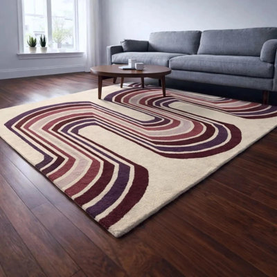 Tapis crème en laine touffeté à la main Ailey