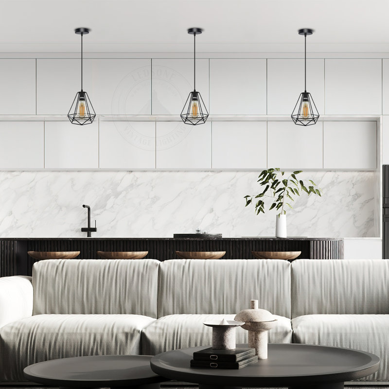 Rane 1 - Light Black Geometric Pendant