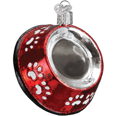 Old World Christmas Dog Bowl Ornament In Multicolor