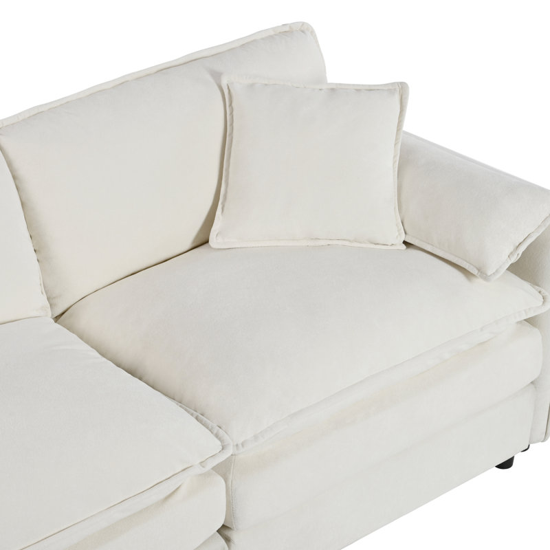 Canapé surdimensionné en chenille surdimensionné avec confort profond, 2 places moderne, idéal pour le salon, la chambre à coucher ou le bureau.