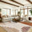 Washable Area Rug Orange & Brown Modern Soft Accent Rug Low Pile Distressed Floor Carpet for Living Room Bedroom Kitchen Dining-172720861