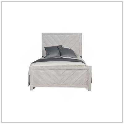 Lit de style moderne en bois naturel