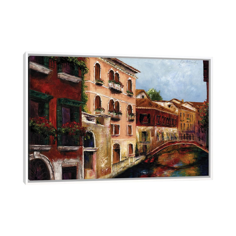 Venice Serenity I by Malenda Trick - Painting on Canvas, White Framed, 66.04 cm H x 45.72 cm W