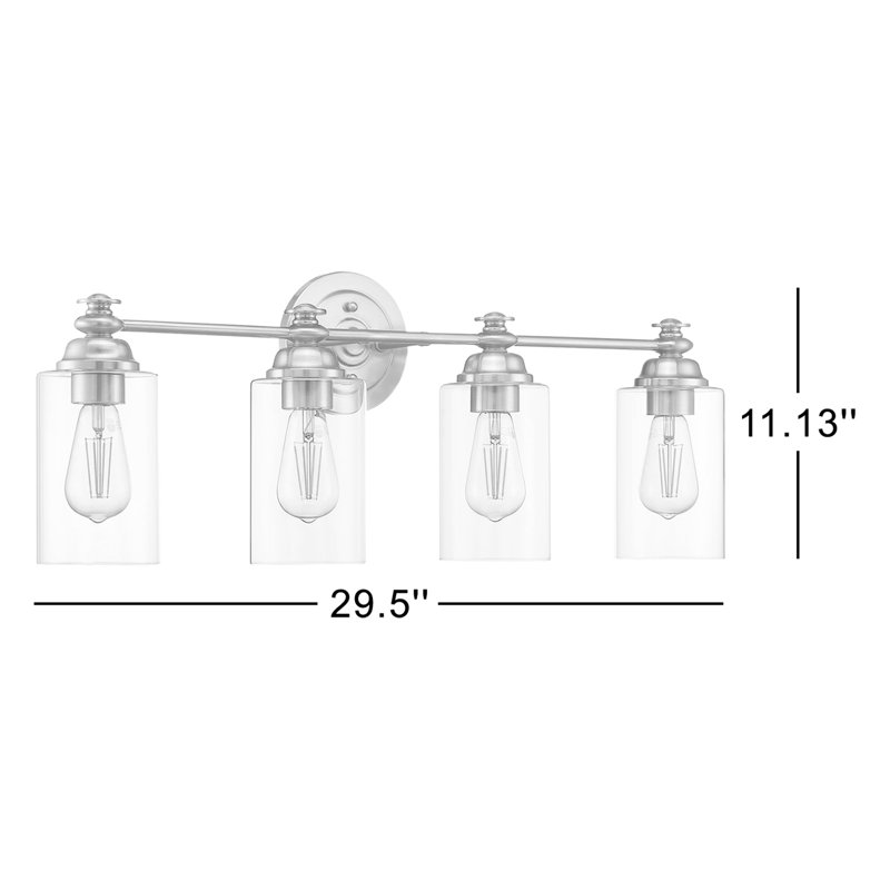 Uffington 4 - Light Vanity Light, Brushed Polished Nickel