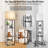 Floor Lamp With Shelves, Modern Standing Lamp With Wireless Charger, 1 Drawer And 2 Usb Ports & 2 Power Outlet-810929195
