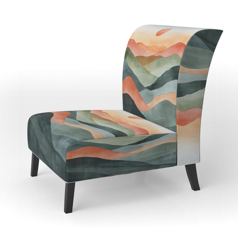 Chaise rembourrée Desert - Fauteuil de chambre Burnt Sage Horizon II, Slipper Armless