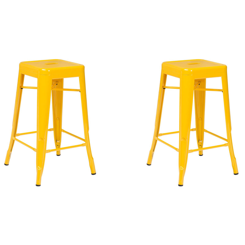 Tabouret Cheryllynne, Tabouret de comptoir (siège d'une hauteur de 26 p, Jaune