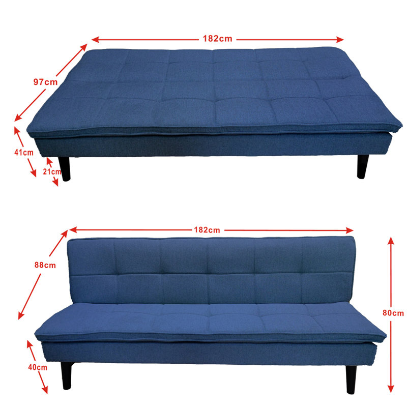 3 Seater Fabric Sofa, Navy