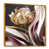 Toile avec cadre flottant or
