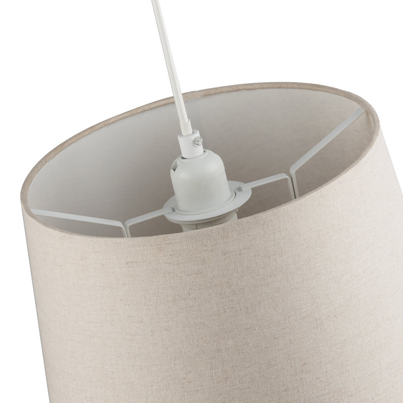 Designer Naturally Textured Linen Lamp Shade In Drum Shape By