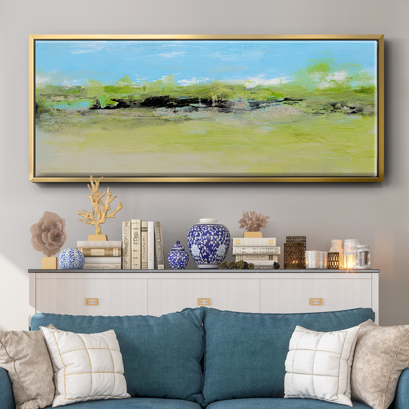 From the Terrace I- Framed Canvas, 24" H x 60" W