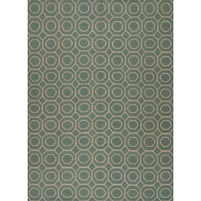 Geometric Area Rug in Gray/Green