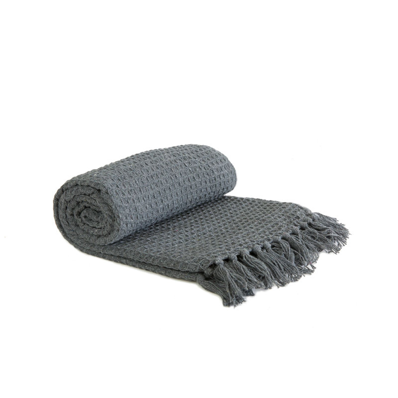 Vitela Throw Blanket, 178 x 254cm, Charcoal