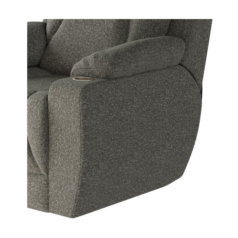 Challenger Big Man's zero clearance recliner  Recliner, Charcoal Gray, Chenille