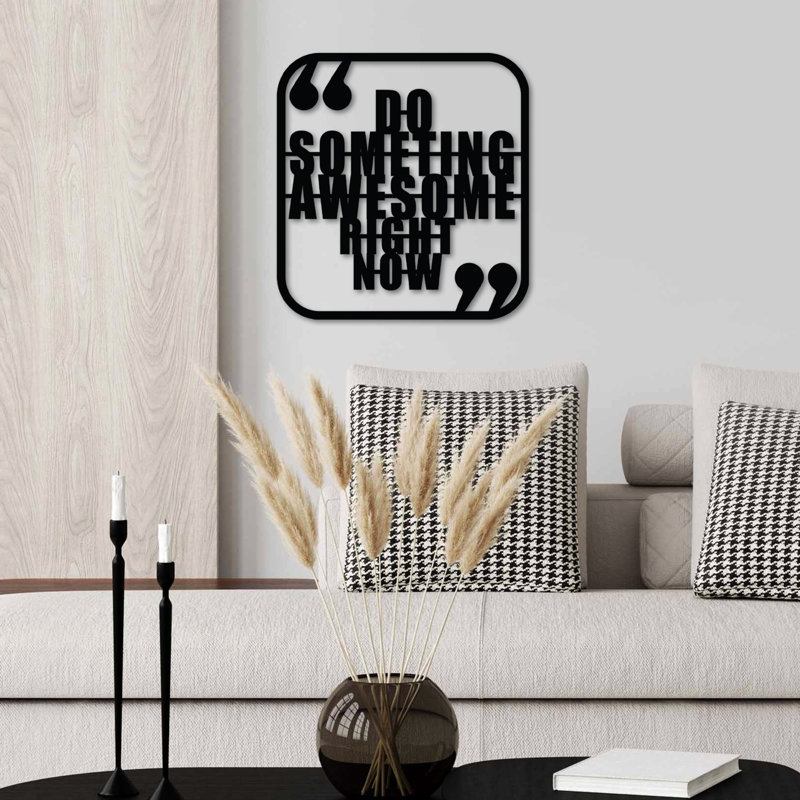 Decorative Metal Wall Accessory, 19.7 x 19.7 inches, 100% Black Metal, Thickness: 0.06 inches | Lightweight Design, Weighs Only 2.7 lbs | Perfect for Home Decor, Modern Aesthetic, and Unique Wall Art