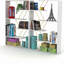 Bibliothèque à 6 tablettes à cadre en bois - Design industriel moderne pour le bureau et le salon-1944166048