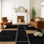 Tapis gris / bleu / noir / blanc à motif floral Carius Performance - motif floral moderne, salon, chambre à coucher, salle à manger, tapis durable et facile à nettoyer-1368264131-1411665293