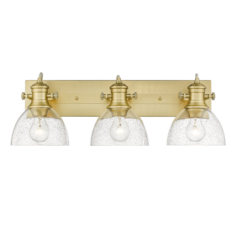 Bales 3 - Light Dimmable Vanity Light, Seeded Glass, Brushed Champagne Bronze