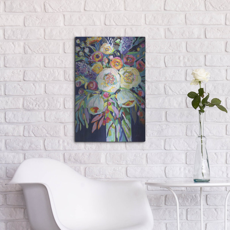 Art mural en métal «Lilys Bouquet» par Jeanette Vertentes, H 24 po x l 16 po