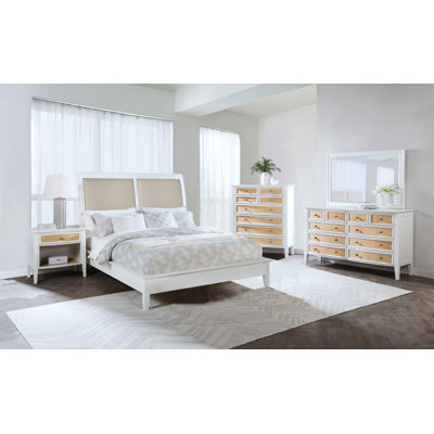 Ensemble de chambre à coucher grand lit 5 pièces Kahn