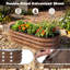 Lit de jardin surélevé ovale galvanisé 4 x 2 x 1 pi avec jardinière
