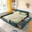 Structure de lit tapissier en chenille avec tissu épais avec tiroir de rangement-330647091