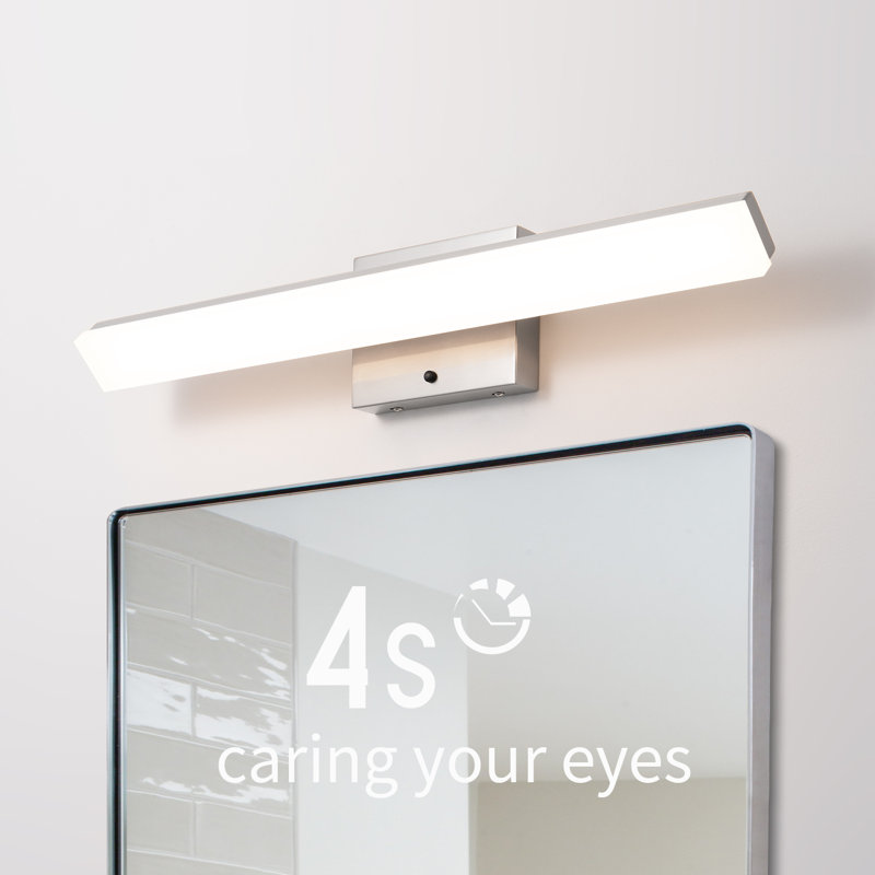 Aaina 24in Eye-Caring LED Bath Bar 3000K/4000K/5000K Adjustable 24w Dimmable, Brushed Nickel