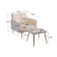 Chaise d'appoint avec accoudoirs et dossier réglables-91933815