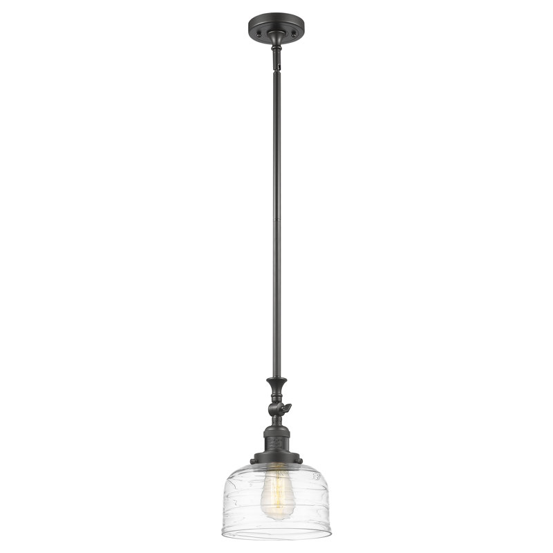 Luminaire suspendu en forme de dôme à 1 lumière Rosso, Bronze frotté à l'huile
