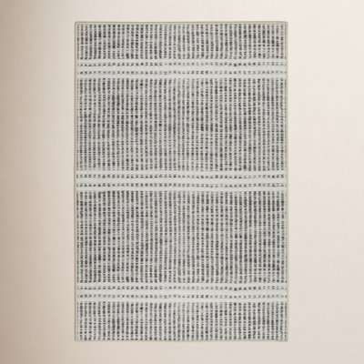 Malta Grey Machine Washable Striped Rug
