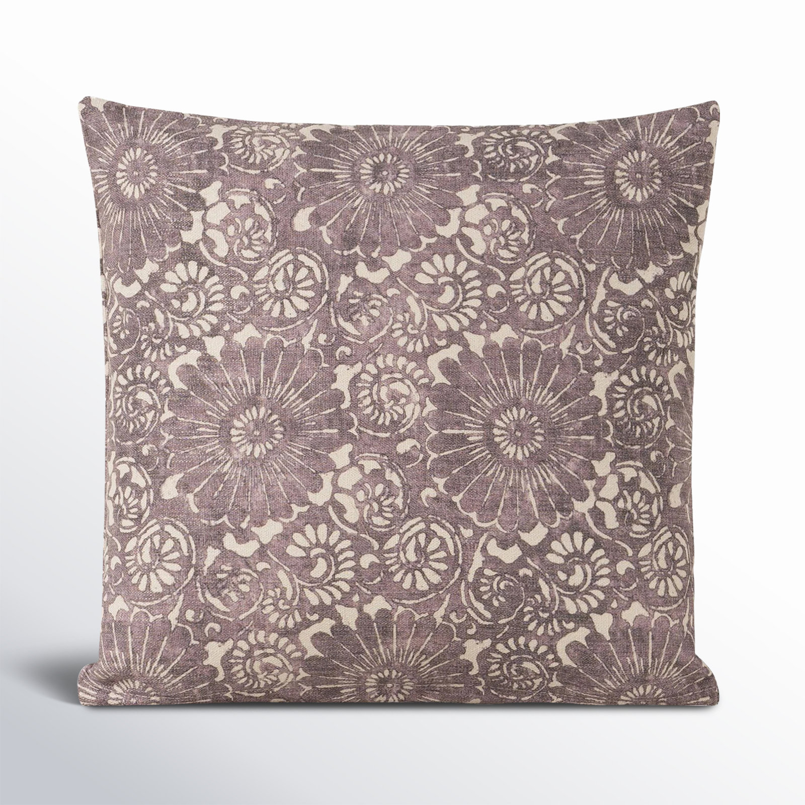 Hansah Throw Pillow, Polyester, Square 18", Currant Floral