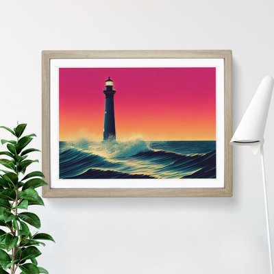 Enchanting Lighthouse 1 Piece Single Picture Frame Wall Art