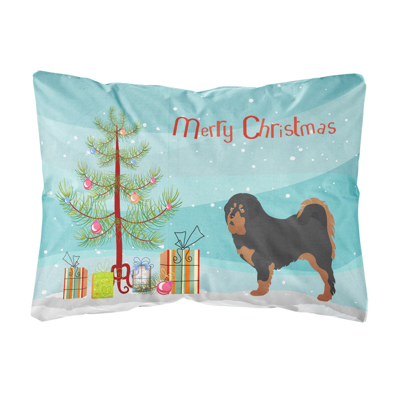  Coussin décoratif intérieur / extérieur Tibetib Mastiff Christmas