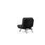 Élégant canapé-lit 1 place en tissu de lin gris foncé 28,0 po x 27,6 po x 15,7 po | Structure 100% métal, facile à nettoyer | Dossier multi-positions pour le lit, la détente et la position assise | Rembourrage en fibre de silicone 400 g / m², supportant jusqu'à 220 lb-124712552