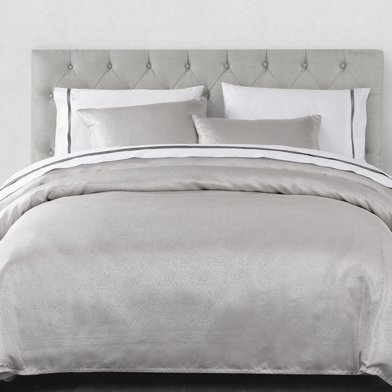 Marilyn Modern Bubble Metallic Jacquard Modern Contemporary Comforter Set, Queen Comforter + 2 Standard Shams, Gray