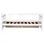 Lit de jour simple en bois avec deux tiroirs, blanc-126846795