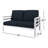 Townsend Metal Outdoor Loveseat With Sunbrella Cushion-114247121