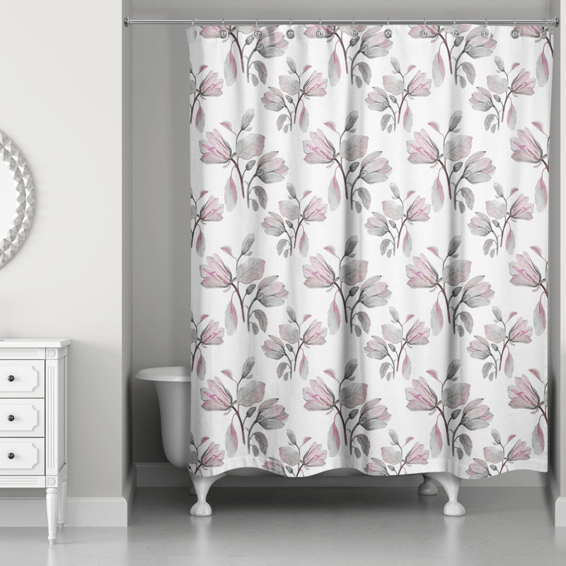 Floral Blossoms Shower Curtain, Pink