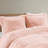 King/ King Shaggy Long Fur Comforter - , Blush Interior