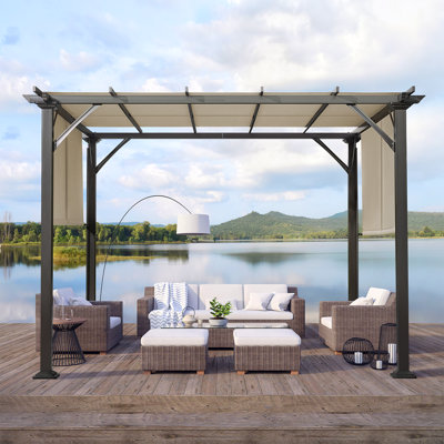 10 pi. L 10 pi. Pergola d'extérieur avec auvent et auvent