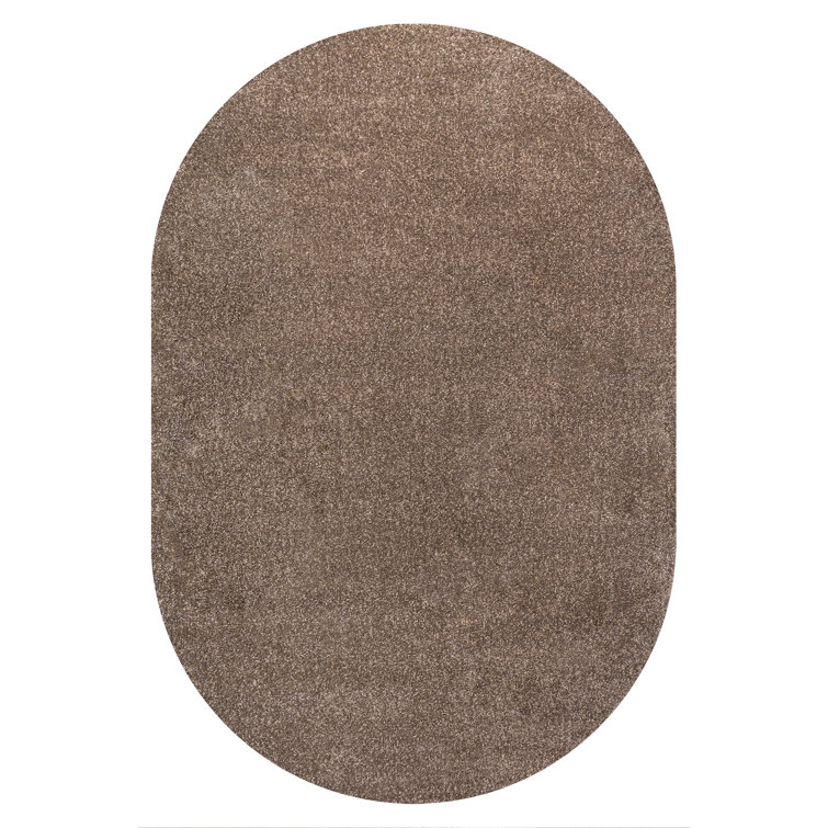 Antto Solid Low-Pile Brown Rug
