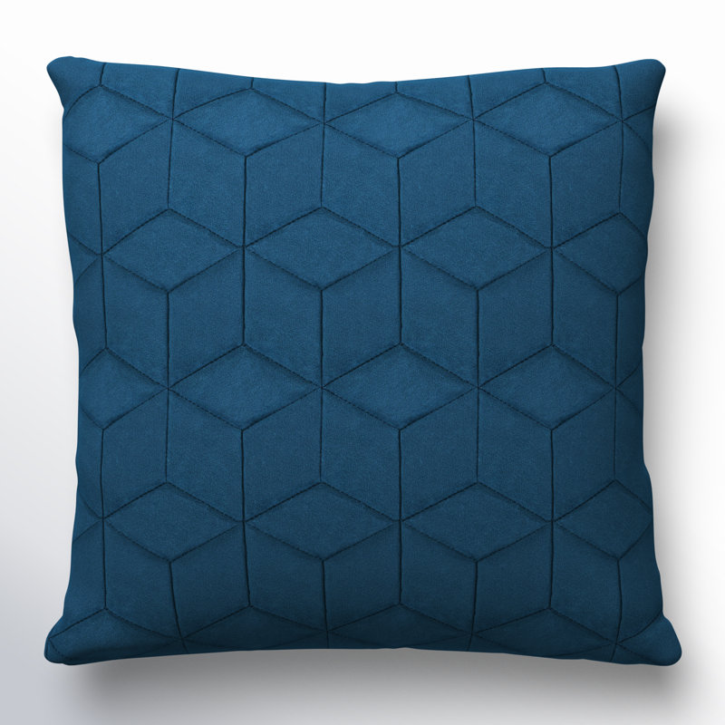 Jocques Velvet Reversible Throw Pillow, 20" x 20", Navy, Down