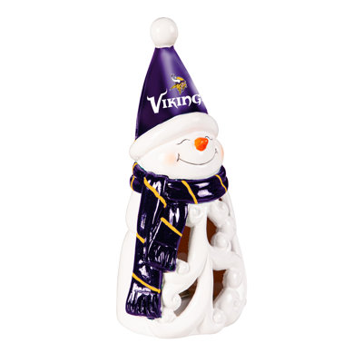 Vikings du Minnesota, statuette à DEL bonhomme de neige, 8 po