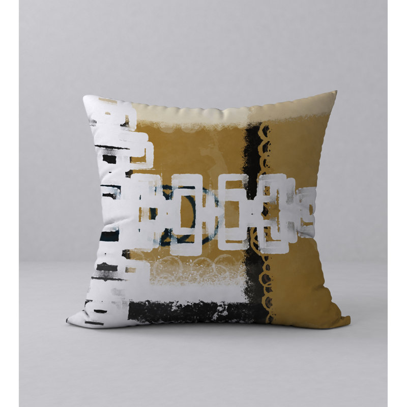 Abstract Reversible Throw Pillow, 18" x 18"