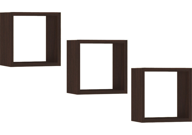Runo 3 Piece Square Floating Shelf